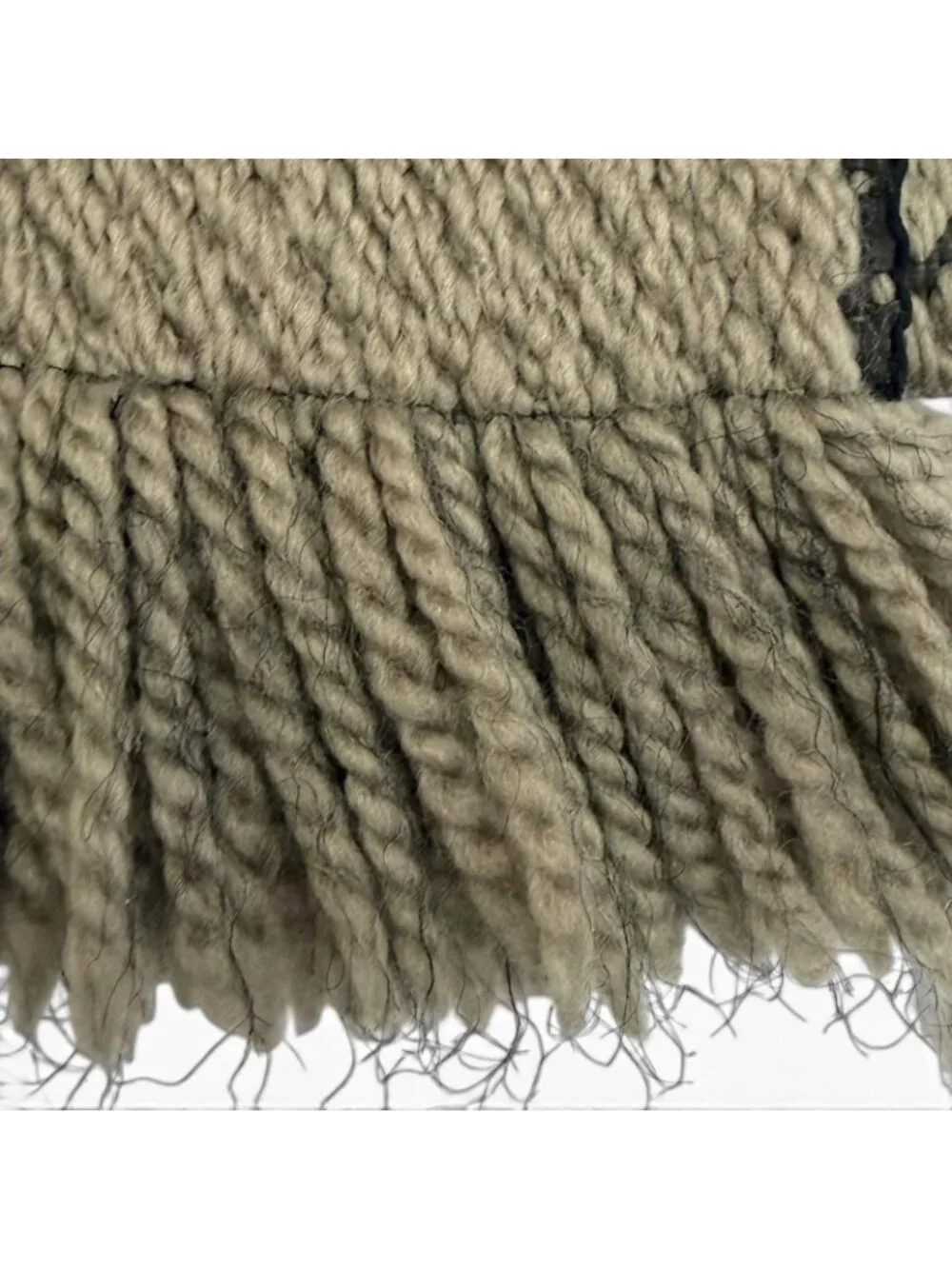 Louis Vuitton Logomania Scarf Wool Silk Fringe Greige